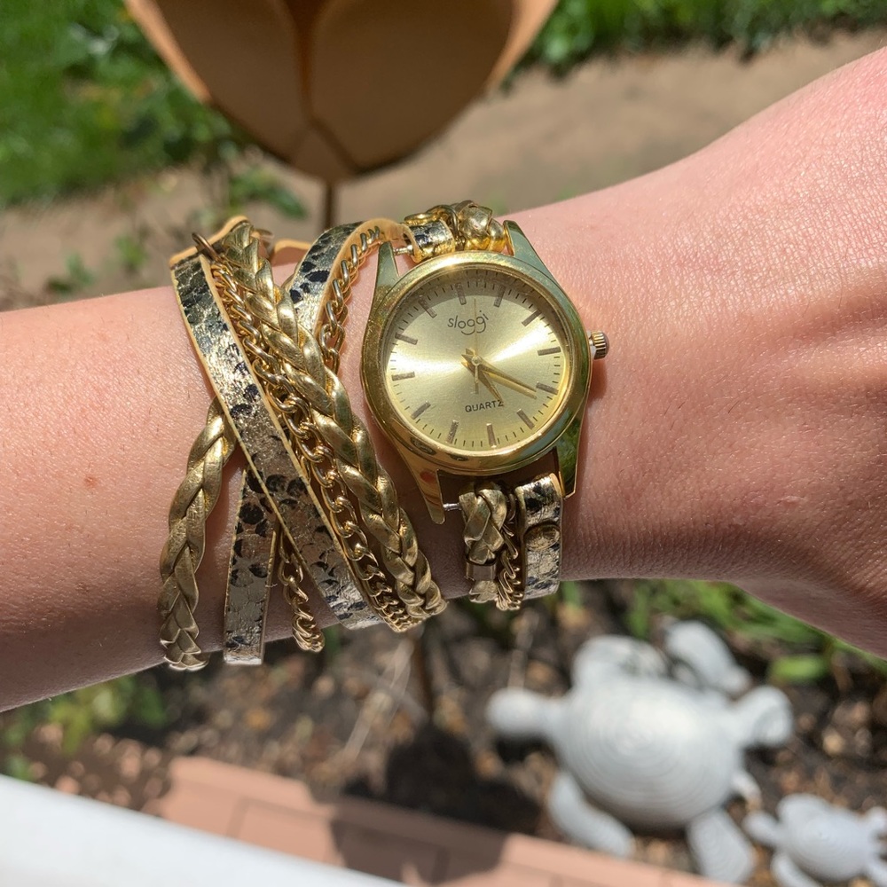 Gold Detail Wrap-Around Watch